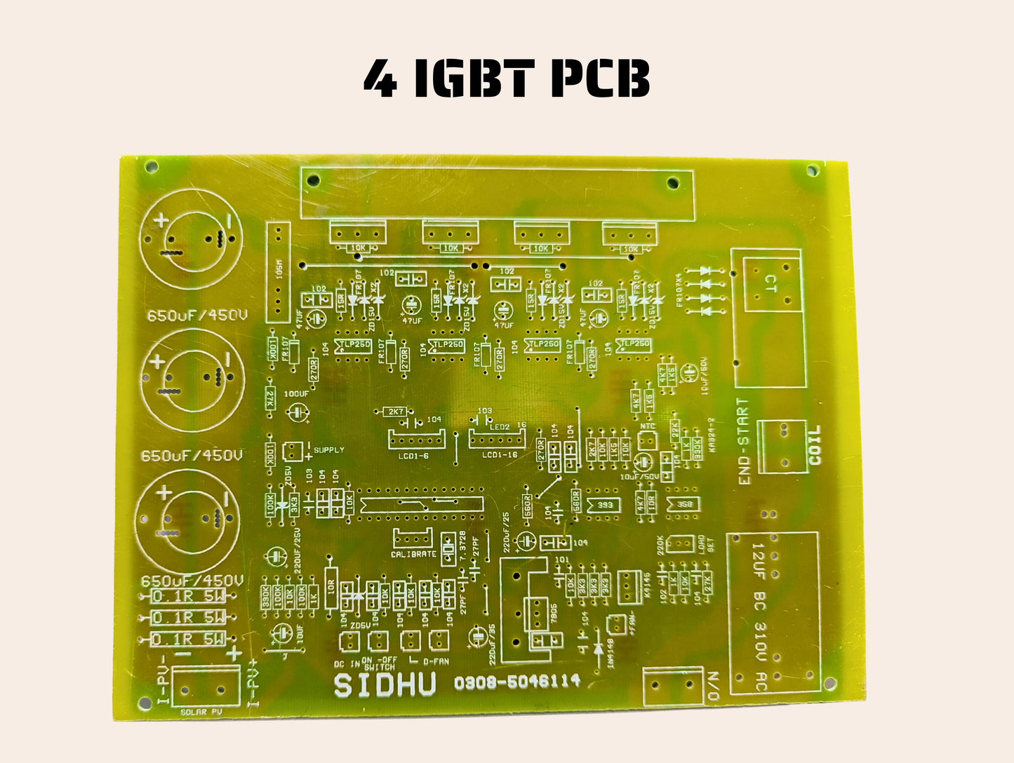 4-Channel IGBT Driver PCB – Compact Control Board by Sidhu Electronics