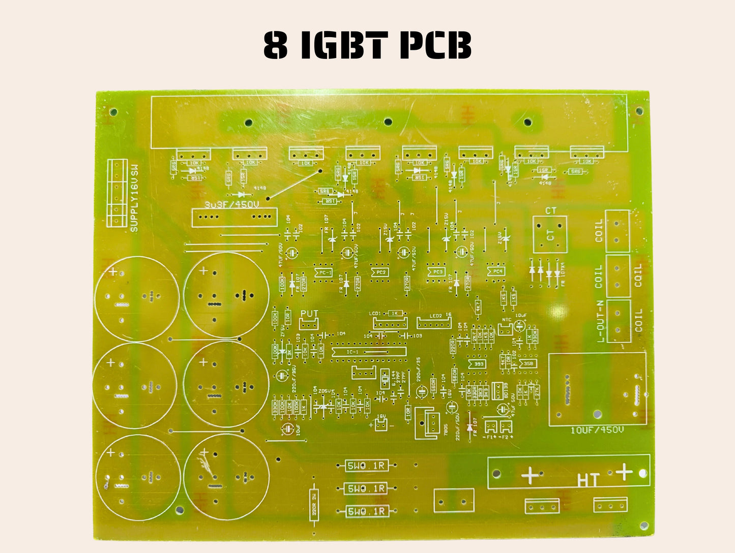 8-Channel IGBT Driver PCB – High-Efficiency Power Base by Sidhu Electronics