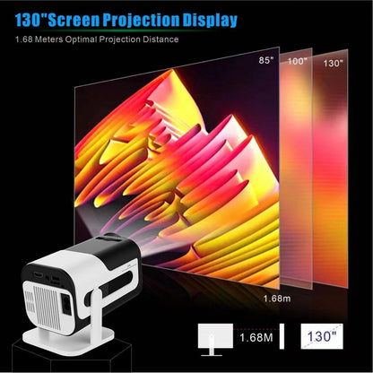 JY320 Smart Projector Portable Android 13, HD Display 4K Supported for Home Theater Video-