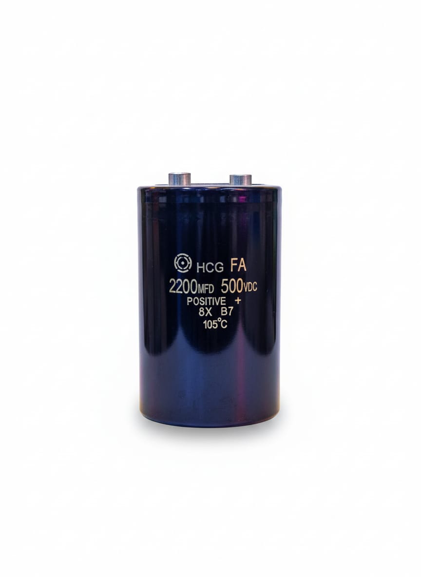 2200MFD 500VDC – HCG FA Series High-Voltage Screw Terminal Capacitor (105°C)